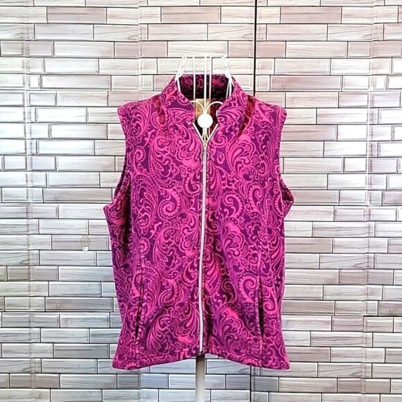 Blair paisley print fleece vest Size L - Picture 1 of 11